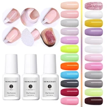 8 шт./компл. погружения Системы Dip порошок для ногтей с базовый топ активатор вкладчик щетки жидкости в естественной сухости без лампы Блеск 5/4 штуки в комплекте