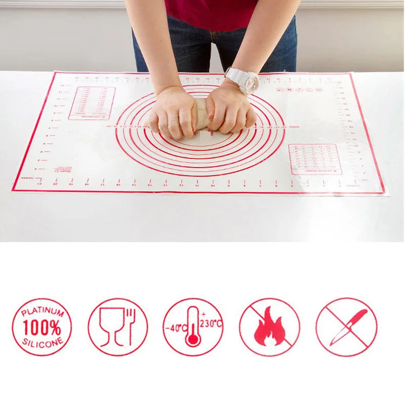 

Non-stick Silicone Baking Mat Pastry Dough Rolling Sheet Liner For Bake Pans