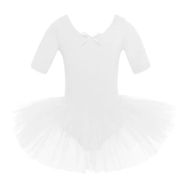 iiniim Girls Cotton Ballet Dance Gymnastics Tutu Skirt Leotard Dress