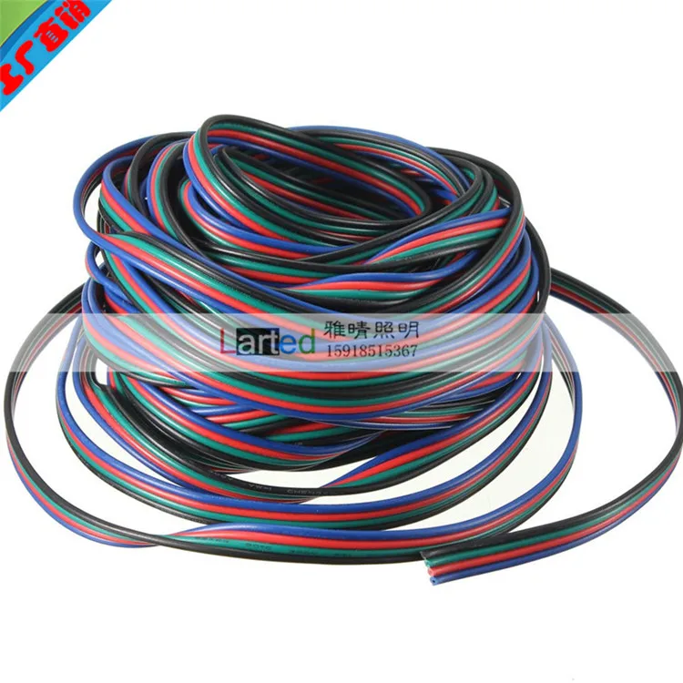 100 м 2 контактный 3 4 5 6 22AWG для светодиодов ленточный кабель Wire 5050 RGB WS2812B RGBW