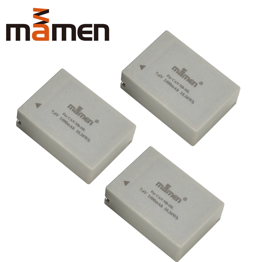 

Mamen 3pcs NB-10L NB10L NB 10L Rechargeable Camera Battery Pack for Canon G1X G15 G16 HS SX50HS SX60HS SX40 Digital Batteries