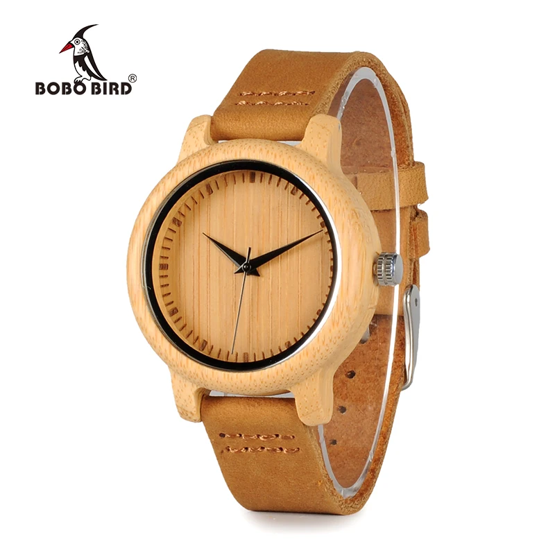 BOBO BIRD WA10 женские часы бамбуковые деревянные ремешок из натуральной кожи