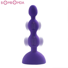 Vibrator For Woman Vagina Dildo Vibrator Anal Sex Toys For Man G-spot Anal Beads Plug 10 Speed Vibration with Strong Suction Cup