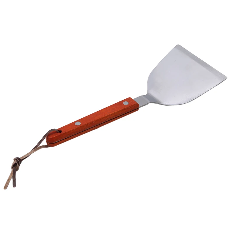 

Stainless Steel Fried Shovel Spatula Steak Pizza Grasping Cutters Spade Pastry Cook Tools Wooden Handle Kitchenware