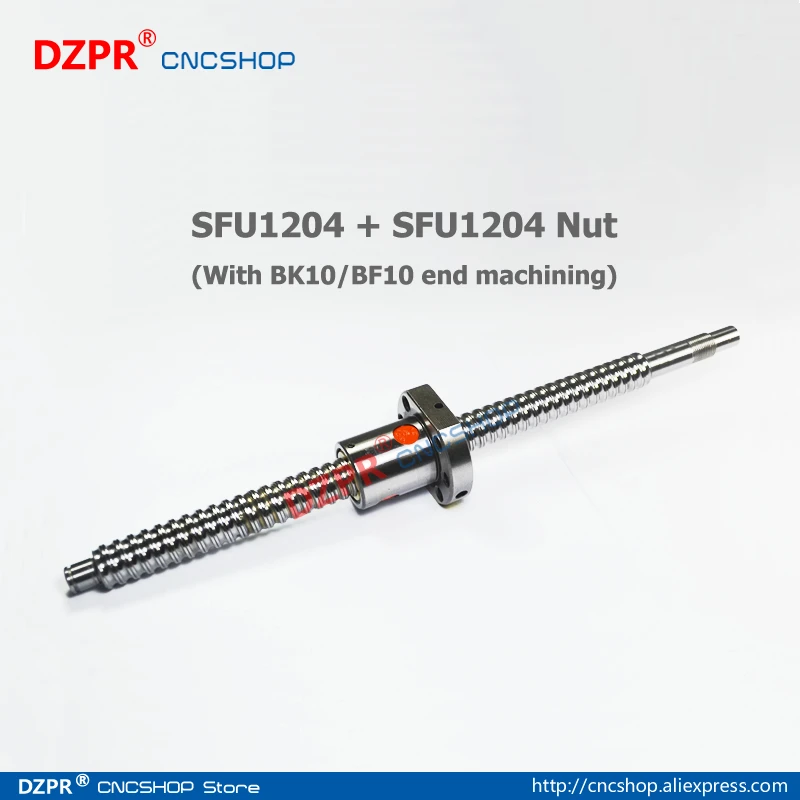 Шаровой винт DZPR с ЧПУ детали SFU1204 RM1204 12 мм 100 200 300 400 450 500 550 торцевой обработкой|ball