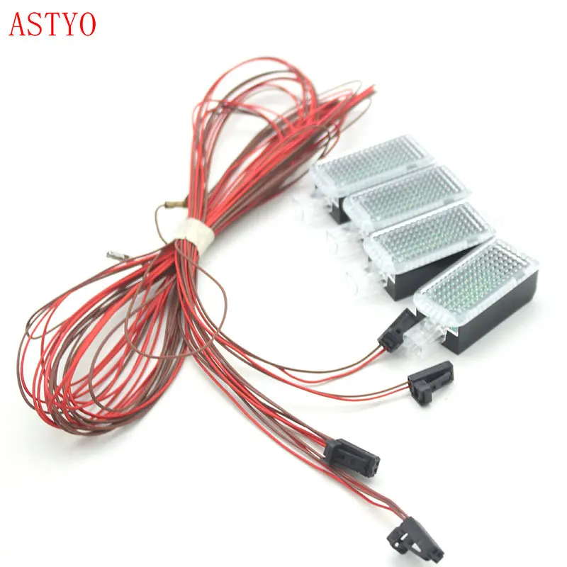 

ASTYO Car LED Footwell Light For VW Golf 5 6 Jetta MK5 MK6 Tiguan Touran Passat B6 B7 CC 3AD 947 409