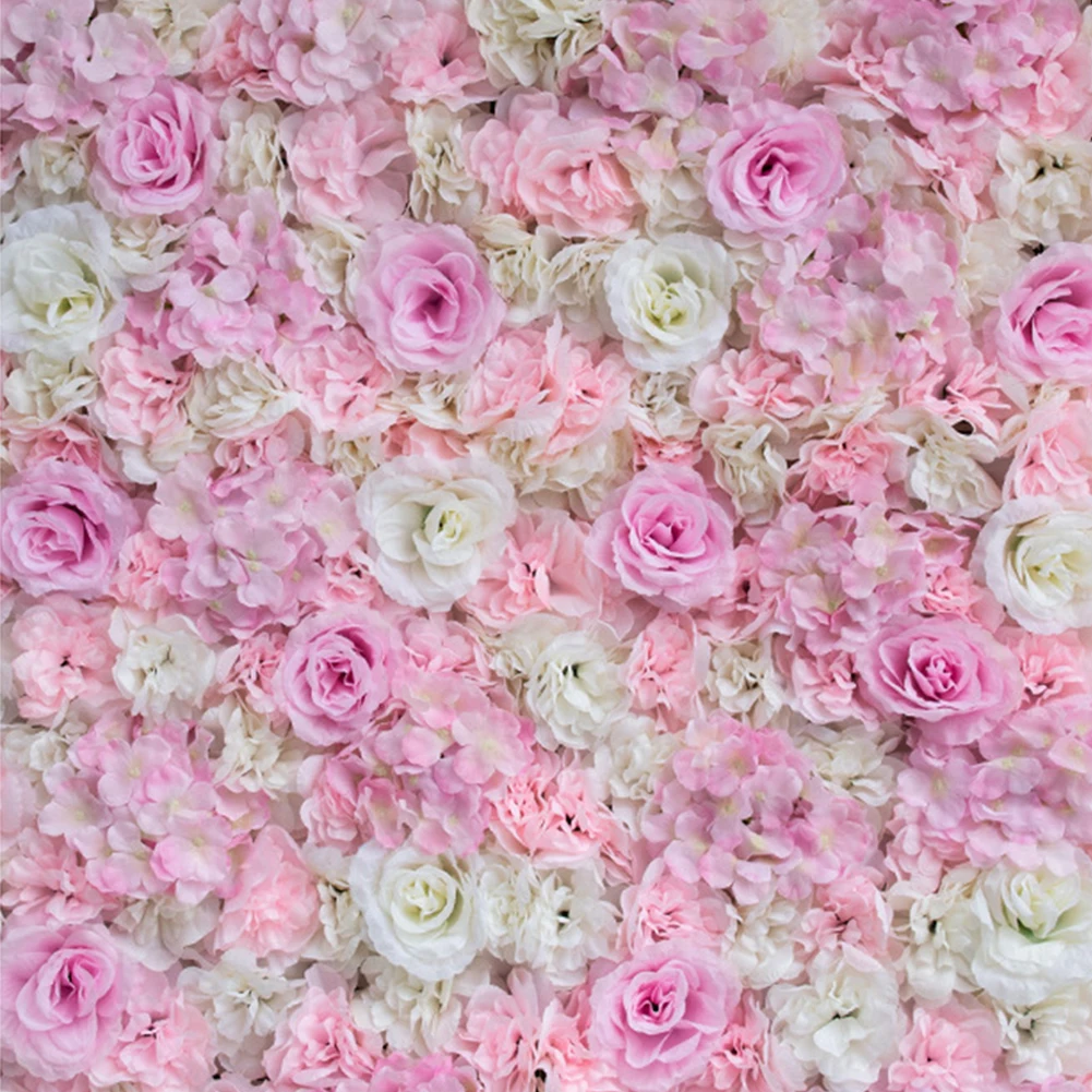 

Wedding Background Decor Universal Hydrangea Handmade Detachable Artificial Rose Home DIY Flower Panel Flexible Silk Cloth Party