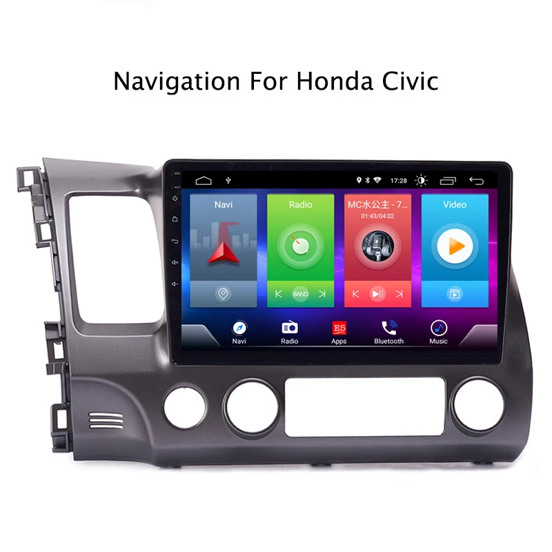 Discount Car Android 8.1 Multimedia Player for Honda Civic LHD 2008-11 GPS Navigation Device USB bluetooth steering wheel control support 1