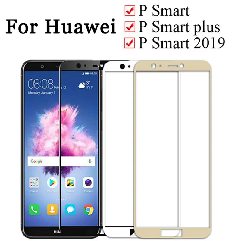 Защитное стекло для Huawei P smart plus 2019 защита экрана закаленное на psmart полное