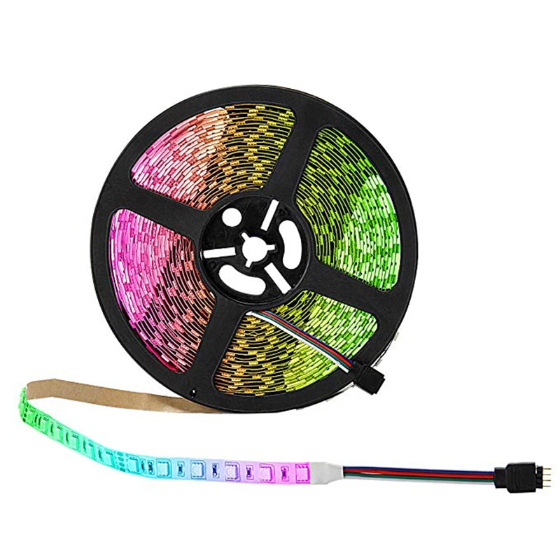 Hkzzi RGB Светодиодные ленты Водонепроницаемый 3528 5 м DC12V теплый белый свет светодиод