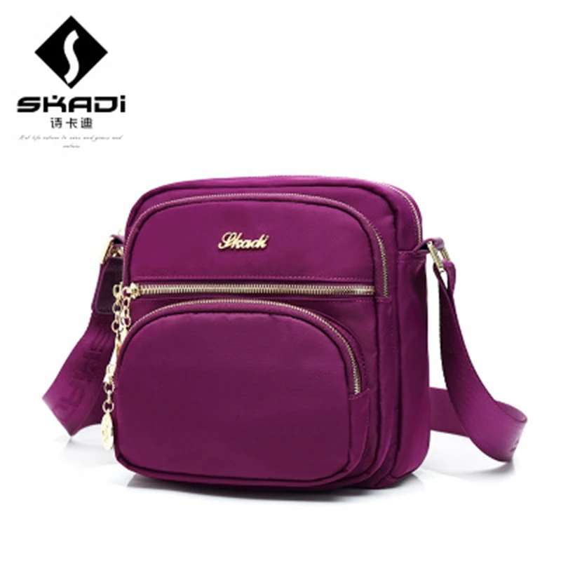 

SKADI Famous Brand Waterproof Nylon Women Shoulder Messenger Bags Bolsas Femininas Small Men Travel Clutches Bags
