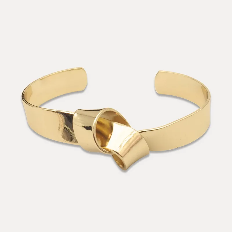 F. J4Z дизайн самый модный Золотой/Серебряный цвет Стильный узел браслет женские браслеты простой дизайн вечерние Браслет-манжета - Окраска металла: golden