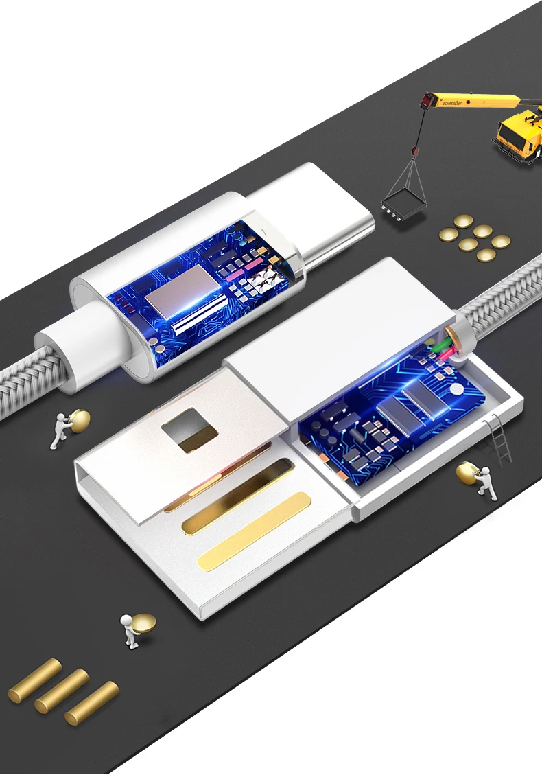 HOCO 1 м 2.4A USB C кабель для huawei P20 lite type C кабель USB зарядное устройство EU штекер type-c кабель для Redmi k20 pro