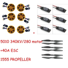 6 pcs Brushless Lari Cepat Motor 5010 340KV/Drone 280KV dengan 40A ESC 1555 Baling-Baling untuk Pertanian