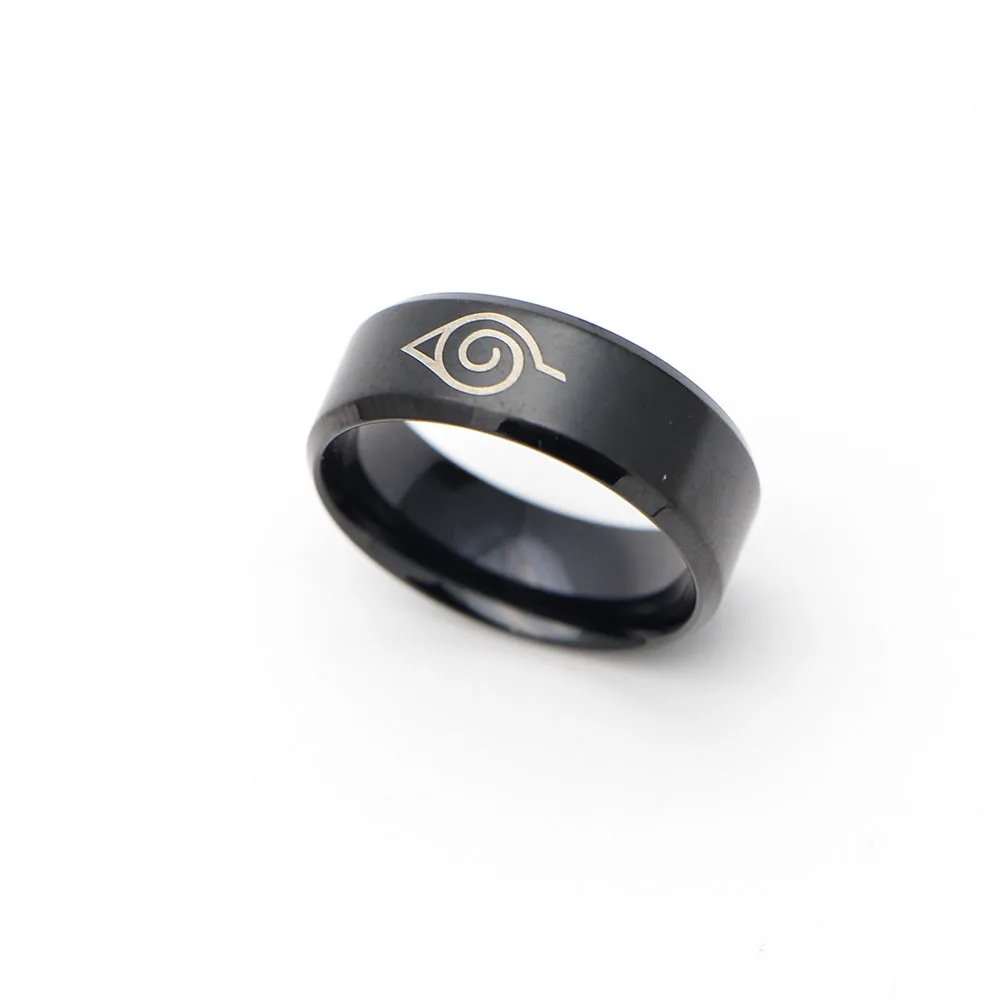 Мужское кольцо из нержавеющей стали с логотипом Наруто 8 мм|ring ring|rings for womenring |