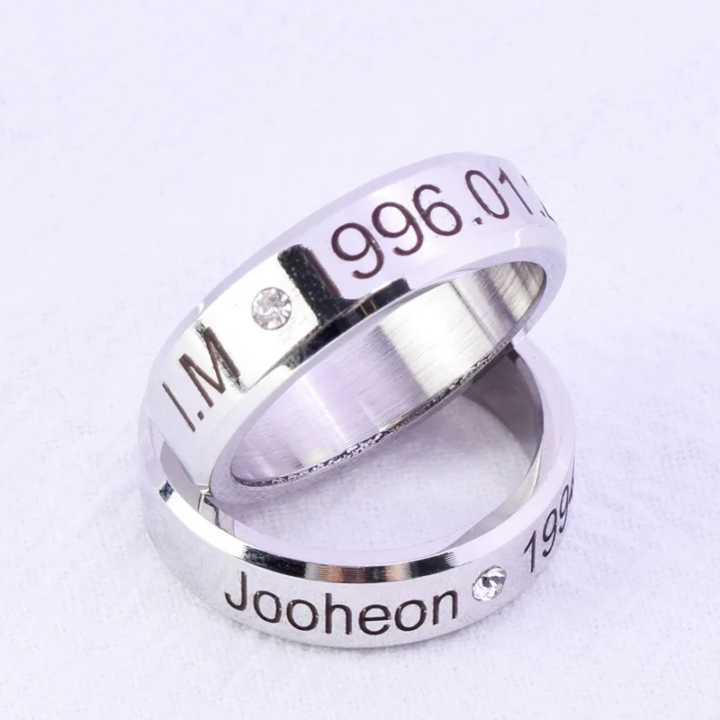 YOUPOP KPOP MONSTA X IM MINHYUK WONHO Album Unisex Ring For Mem And Women Accessories Jewelry Rings With Lanyard Rope JCF604