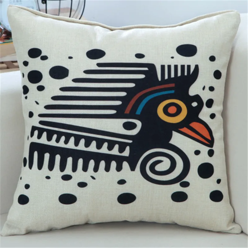 45x45 سنتيمتر خمر العرقية نمط مجردة الفن سيارة كرسي مكتب عودة غطاء وسادة خصر غطاء مقعد أريكة رمي المخدة