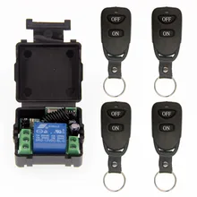 Mini Wireless RF Remote Control Light Switch 10A Relay Output Radio DC 12V 1 CH Channel 1CH Receiver Module +Transmitter