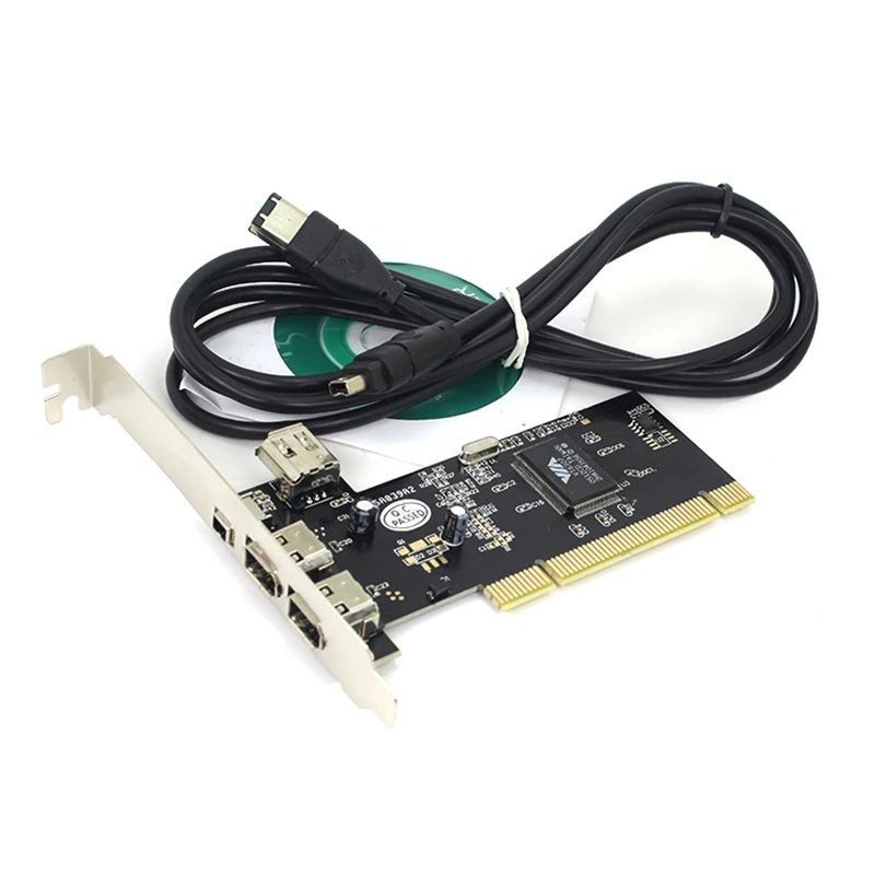 

3 Ports Firewire IEEE 1394 4/6 Pin PCI to 1394 DV Card Controller Video Capture Card Adapter for HDD MP3 PDA