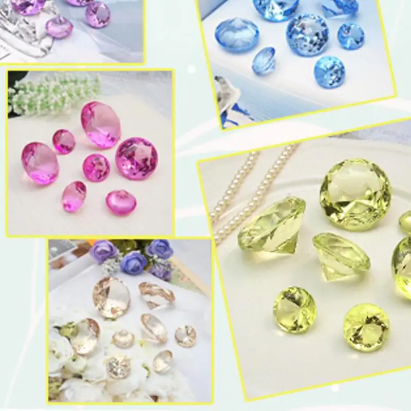 

Acrylic Jumbo 30mm Gemstone Table Scatter Confetti Diamonds Wedding Table Deco 10pcs Limited Stock