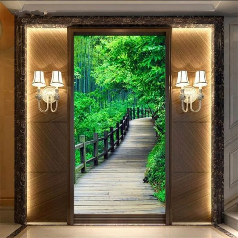 

wallpaper for walls 3 d Natural landscape green trees trail murals Restaurant Hotel lobby decorative backdrop wallpaper