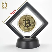 Pièce de Collection en forme de Bit, plaquée or, avec boîtier en plastique, en forme de Litecoin, Ethereum, en métal
