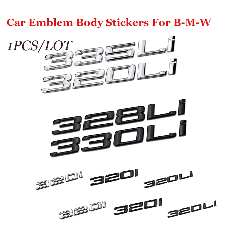 1 шт. 3D наклейки эмблемы на багажник BMW 328I 330I 335I 320I 0/1/ 2 /3 /4 /5 /8 /i /L|Эмблемы| |