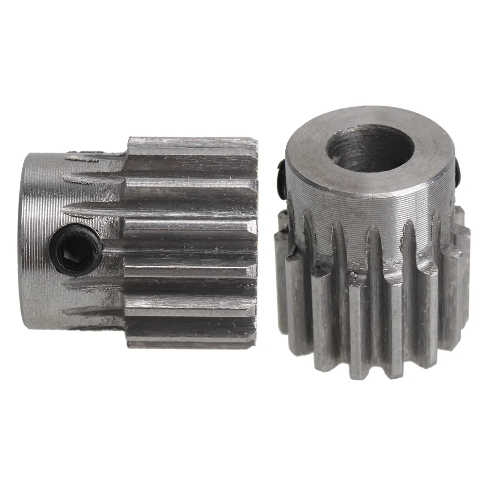 PBLOOT 2 piezas 1 Módulo 15 dientes 4/5/6/6,35/7/8mm agujero rueda de engranaje de acero de Metal de Motor de diámetro