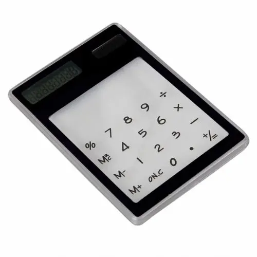YOC-5 * مكتب اللمس حاسبة الشمسية شفافة سوداء 8 أرقام YOC-5 * مكتب اللمس حاسبة الشمسية شفافة سوداء 8 أرقام