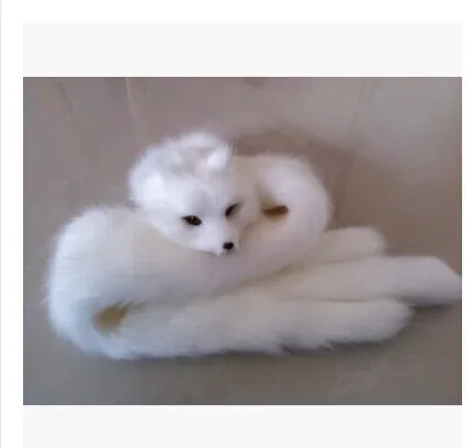 écharpe fourrure renard avec tête Clearance