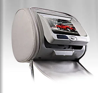 Flash Deal 2x7" Grey Headrest Car Monitor with DVD Function & USB SD FM Transmitter IR Transmitter (Beige & Black Optional) 1