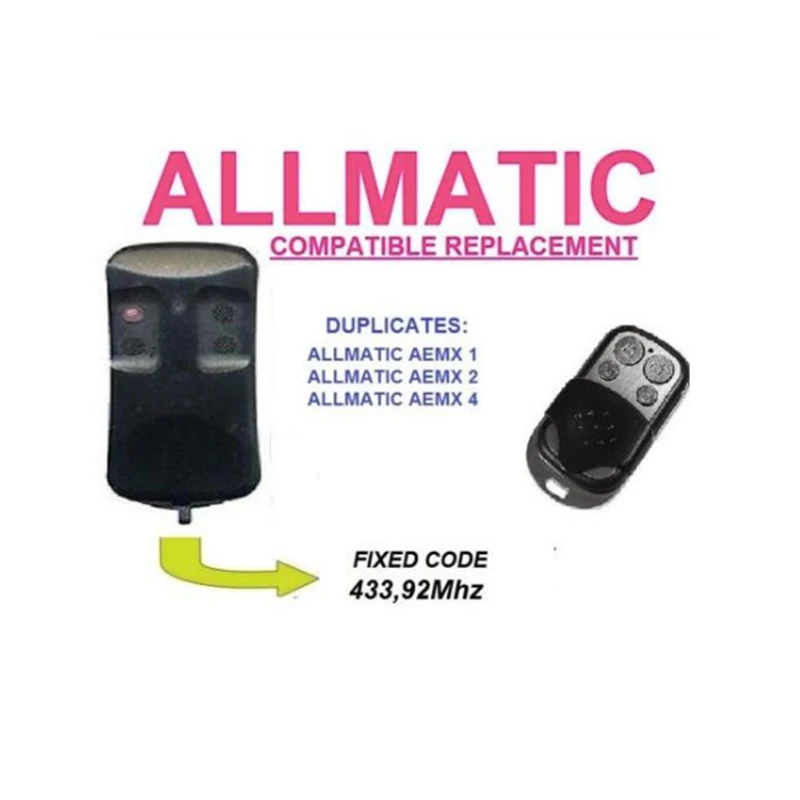 

1pcs For ALLMATIC AEMX1, AEMX2, AEMX4 replacement remote control free shipping