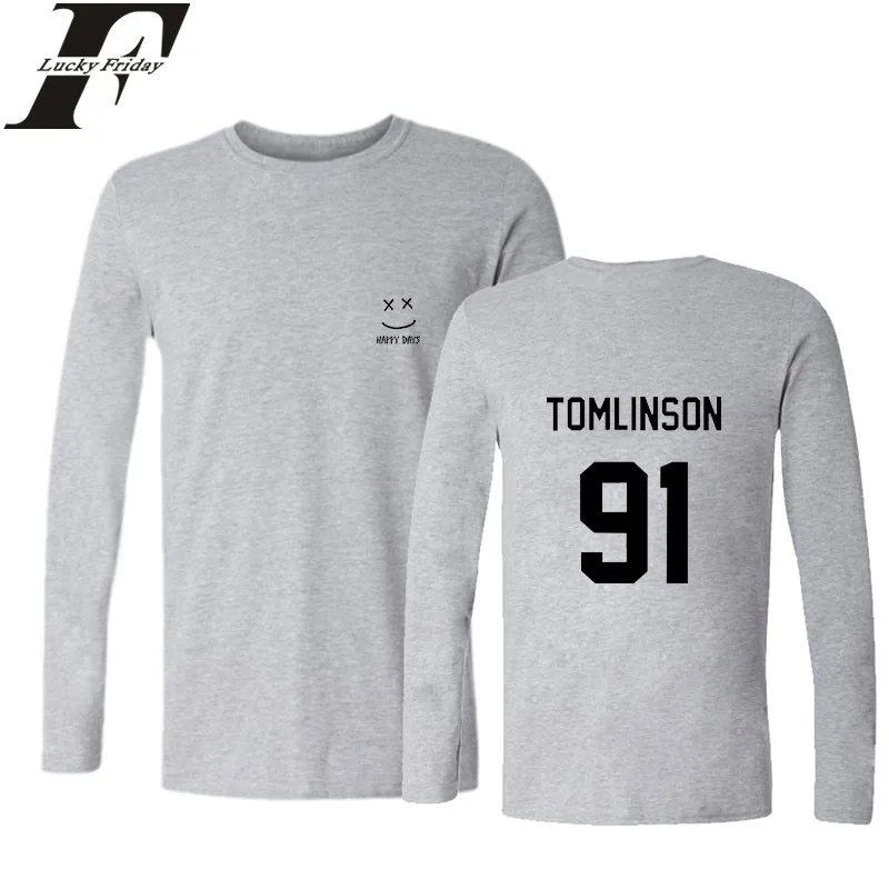 LUCKYFRIDAYF Louis Tomlinson One Direction Long T-shirt Women Casual Men/Woman Tshirt New Fashion Female Fans Shirt Women Cotton