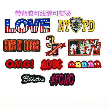 

20pcs/lot Large Embroidery Patches Letter for Clothing Dress Pants Decals Ironing Fashion Diy Cute