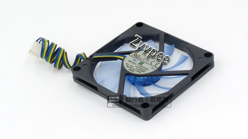 Zyvpee 3. 0 T128010DU 12 В 8010 а 4 провода контакта PWM синий Φ 8 см чехол вентилятор кулер