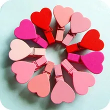 Предметы домашнего обихода модные креативные деревянные клип любовь Мультяшные деревянные Любовь клип 12 установлен