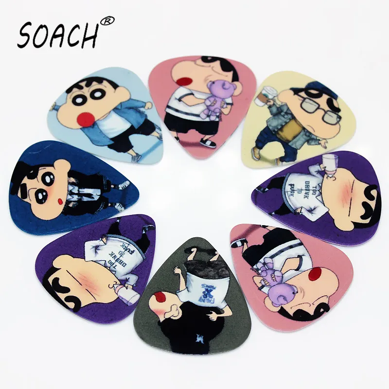 

SOACH 10PCS 0.71mm high quality guitar picks two side pick bass picks earrings DIY Mix picks Guitar Accessories for base ukulele