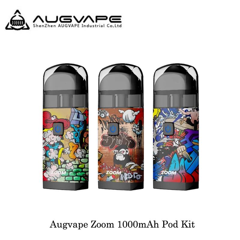 

Electronic Cigarettes Augvape Zoom 1000mAh Pod Kit 3.2ml Cartridge 0.6ohm Mesh Coil Vape Vaporizer VS JUSTFOG MINIFIT C601 Kit
