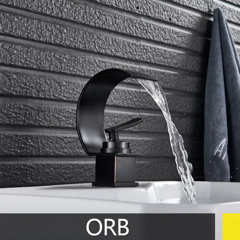 orb Хромированный кран для раковины, кран для горячей и холодной воды, смеситель для ванной комнаты, кран для раковины, кран с одной ручкой - Цвет: orb