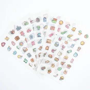 

6PCS New Creative Small Label Children Stationery Stickers For DIY Albums Scrapbooking Diary Decoration Cartoon Depicting