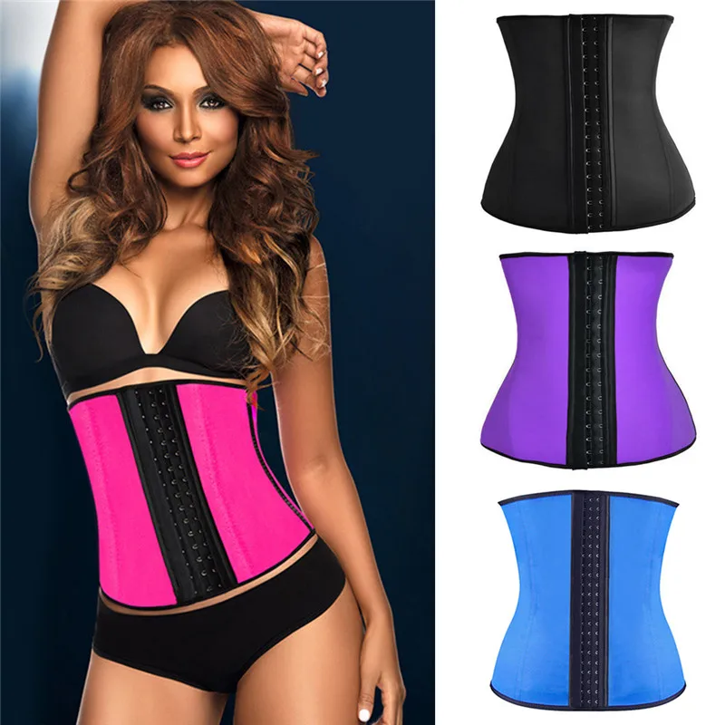 

Shapers Women Sexy Waist Trainer Corset Neoprene Latex Body Shaper Female Slimming Belt Modeling Strap Shapewear Waist Belt