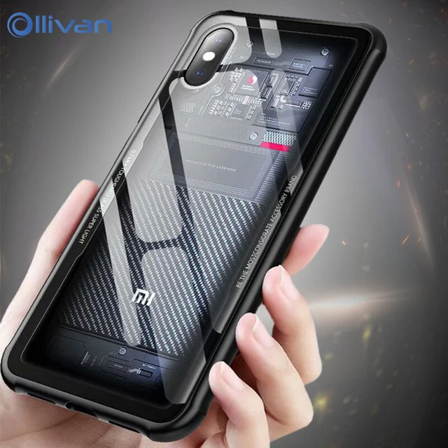 For XiaoMi RedMi Note 5 Pro Cover Luxury Transparent Glass