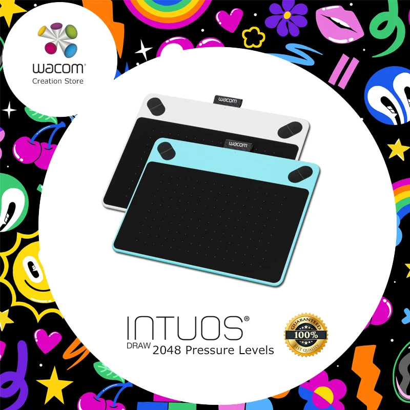 

Wacom Intuos Draw CTL-490 Digital Tablets Graphic Drawing Tablet 2048 Pressure Levels + Gift Packs + 1 Year Warranty