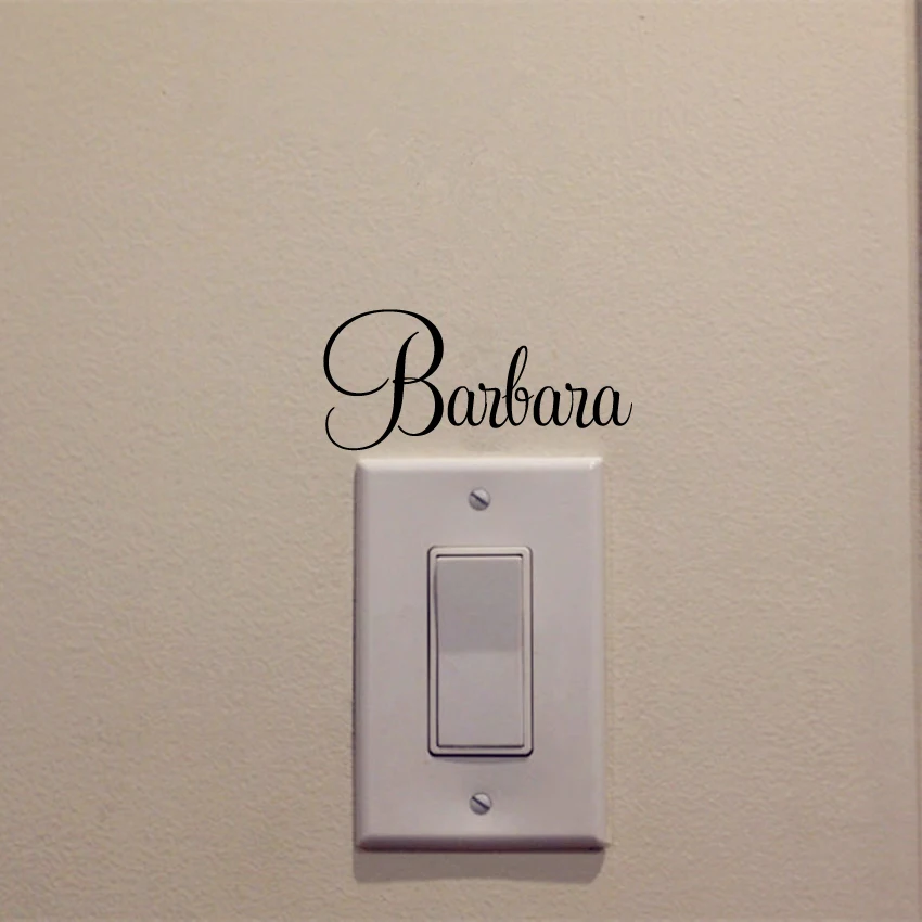 

customized name BARBARA vinyl decal, girl Room Switch Stickers,laptop sticker,car sticker