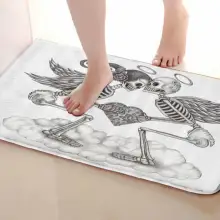 Скелет Стиль Коврик для ванной комнаты, смешной Противоскользящий коврик для ванной, занавески для душа s аксессуары, соответствующие вашей душевой занавеске