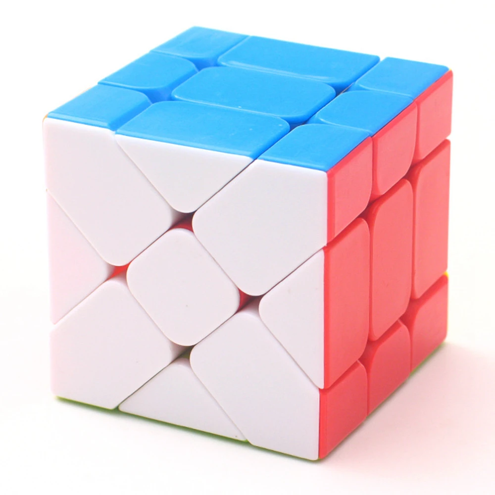 BabeLeMi Stickerless Colorful 3x3x3 Skew Fisher Speed Magic Cube Puzzle Game Cubes Educational Toys For Children Kids baby summer bucket hat fisher cap boys girls anti uv windproof cartoons children beanie travel sunhat infant bucket hats