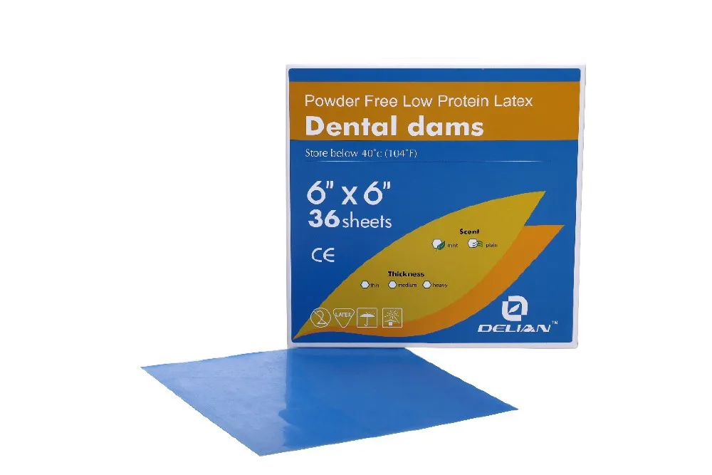 Dental Prevent Delian Rubber Latex Dental Dams Dental Dam in Hair