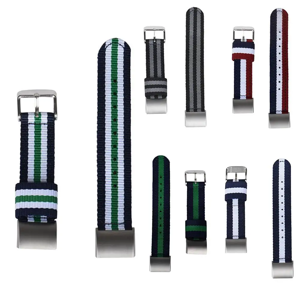 

Nylon Replacement Sport Striped Wrist Band for Fitbit Charge 2 Fitness Strap watch accessories men High Quality Watchbands