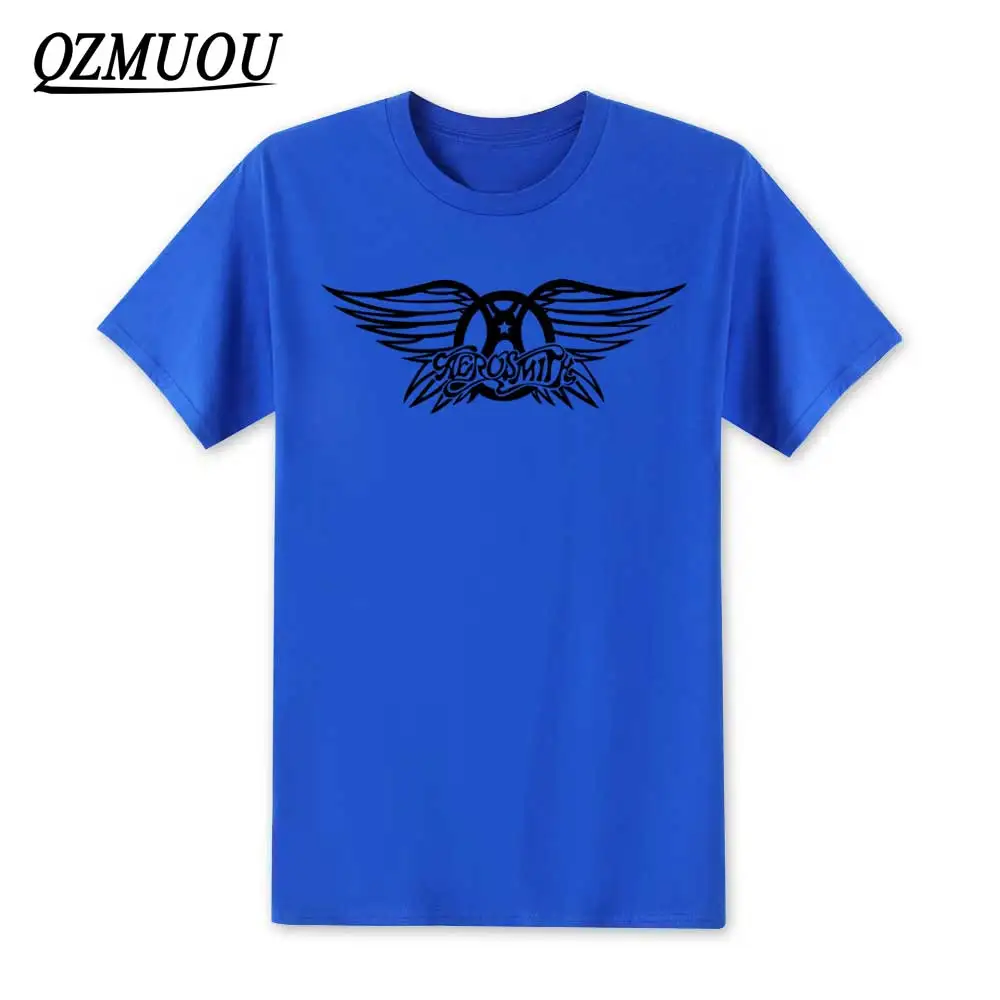 Новинка, модная футболка Aerosmith, новая летняя Стильная мужская футболка в стиле рок-группы, мужские хлопковые футболки с коротким рукавом в стиле рок-н-ролл, размер XS-XXL - Цвет: Blue2