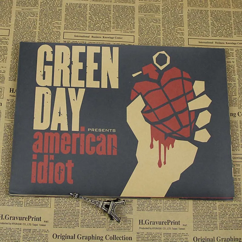 Уютный момент Винтажный Зеленый день группа Ретро плакат, крафт-бумага панк-рок плакат музыкальной звезды кафе бар декоративный настенный плакат QT231